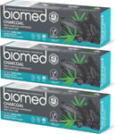 Biomed Charcoal Natural Toothpaste for Triple Whitening and Gum Care 100g pack3