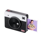 Kodak Mini Shot 3 Retro Camera - Portable Instant Camera and Photo Printer – 2-in-1 Printer Compatible with iOS & Android – Bluetooth Connection – 3x3-inch Real Photo Printer - White