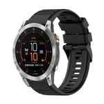 Garmin Epix Gen 2 22mm Klokkerem i silikon, 22mm - Sort