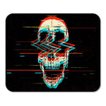 Mousepad Computer Notepad Office Digital Glitch Screaming Skull Illustration Home School Game Player Computer Worker Inch