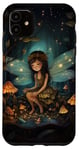 Coque pour iPhone 11 Woodland Fairy Glow Champignon lumineux Art