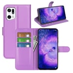 Oppo OPPO Find X5 PU Wallet Case Purple