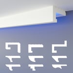 Heximo - Profilé de joint d'ombre led Moulures, éclairage indirect xps Polystyrene Plafond sec: 10.2 mètres / 6 barrettes, HLED-11 - 60x35 mm (de)