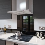 Premier Range Black Glass Splashback UPSTAND 140mm X 1000mm