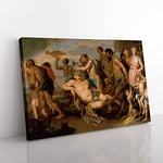 Big Box Art Peter Paul Rubens The Triumph of Bacchus Canvas Wall Art Print Ready to Hang Picture, 76 x 50 cm (30 x 20 Inch), Multi-Coloured