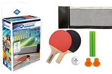 Donic-Schildkröt Mini FSC Table Tennis Set, 2 FSC Rackets, Net with Suction Cup Posts, 1 Ball, New Cardboard Packaging, 788460