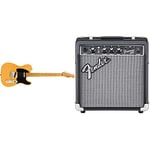 Fender Classic Vibe '50s Telecaster, Maple Fingerboard, Butterscotch Blonde, Full & Frontman 10G Guitar Combo Amp - The Ideal Practice Amp, suitable for Electric Guitar.