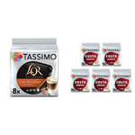 Tassimo L'OR Caramel Latte Macchiato Coffee Pods x8 (Pack of 5, Total 40 Drinks) & Costa Americano Coffee Pods x16 (Pack of 5, Total 80 Drinks)