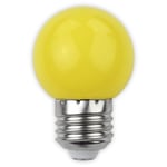 1W Färgad LED liten globlampa - Gul, E27 - Dimbar : Inte dimbar, Kulör : Gul