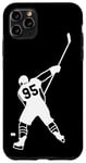 iPhone 11 Pro Max #95 Number 95 Hockey Player Puck Black Background Case