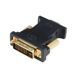 Angusplay DVI-D 24+1 to VGA Adapter for PC Monitor, Black