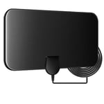 Indoor TV Aerial, 50 Miles Digital HDTV Antenna Freeview 4K 1080P HD FM VHF UHF