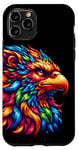 Coque pour iPhone 11 Pro Illustration animale griffin cool esprit tie-dye art