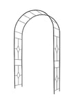 Arche de Jardin Vitrail en Tube Rond de 16 mm - 130x40x250 cm - Noir - Made in France