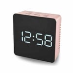 Acctim Lexington Alarm Clock, LED Cubed, Rose Gold, 15830