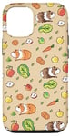 iPhone 12/12 Pro Cute Apples Carrots Vegetables Leaves and Guinea Pigs Case