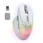 Glorious Gaming Model I 2 Wireless Gaming Mouse - Hybrid 2.4Ghz & Bluetooth, 75g Superlight, 9 Buttons (2 Swappable), RGB, PTFE Feet, MMO/MOBA/FPS, Long Battery Life, Side Thumb Rest - White
