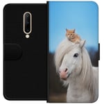 OnePlus 7 Pro Sort Lommebokdeksel Katt och Häst