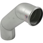 EuroPipe 125 x 87,5° böj långt rostfritt stål AISI 304 EN1.4301