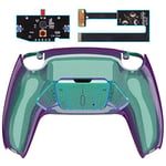 eXtremeRate Chameleon Green Purple Programable RISE4 Remap Kit for ps5 Controller BDM 010 BDM 020, Upgrade Board & Redesigned Back Shell & 4 Back Buttons - Controller NOT Included