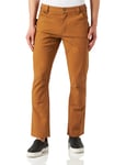 Carhartt Straight Fit Stretch Duck Double Front Pantalon utilitaire de travail, Marron, 30W x 32L Homme