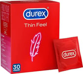 Pack Of 30 Durex Thin Feel Bulk Condoms, (Packaging May Vary)
