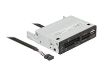 Delock - Kortläsare - 3,5" (Ms, Ms Pro, Mmc, Ms Duo, Xd, Cf, Microsd, Microsdhc, Microsdxc) - Usb 2.0