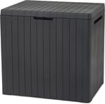 Keter City 113L Outdoor 96% Recycled Small Balcony Garden Furniture Storage Box 