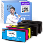myCartridge SUPCOLOR 950XL 951XL Combo Pack Compatible for HP 950 951 XL for HP Officejet Pro 8600 8610 8620 8630 8640 8660 8616 8100 251dw Printer Ink Cartridges (2 Black 1 Cyan 1 Magenta 1 Yellow)