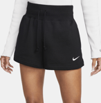 Nike Women's High-waisted Loose Shorts Sportswear Phoenix Fleece Urheilu BLACK/SAIL