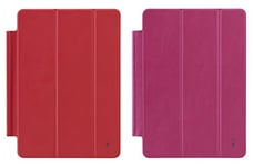 aiino - Three, Étui Réversible Bicolore, Fonction Marche/Arrêt, Super Protecteur et Léger, Coque pour iPad Air 2 - Rouge/Rose