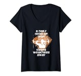 Womens A Daily Dose Of Iron Keeps Weakness Away V-Neck T-Shirt