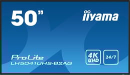 iiyama LH5041UHS-B2AG skyltställ Platt skärm för digital skyltning 127 cm (50") LCD 500 cd/m² 4K Ultra HD Svart 24/7