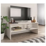 Meuble TV bois blanc Thela 100 cm