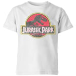 Jurassic Park Logo Vintage Kids' T-Shirt - White - 3-4 Years - White