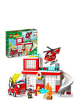 Fire Station & Helicopter Toy Playset Patterned LEGO