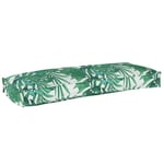 Pallkuddar för Bänk 2-pack Bladmönster 100x40x8 cm Oxford Tyg
