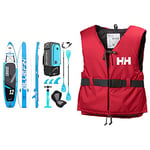 Bluefin SUP Inflatable Stand Up Paddle Board | 6” Thick | Kayak Conversion Kit | All Accessories | Multiple sizes: Kids, 10’8, 12’, 15' & Helly Hansen Sport II Buoyancy Aid Unisex Red/Ebony 70/90