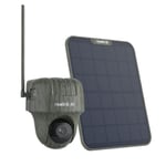Reolink Caméra de Surveillance 4K 8MP 4G Batterie Exterieur,360°Vue,Détection animal,Vision nocturne,Go Ranger PT+Panneau Solaire