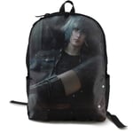 Kimi-Shop Final Fantasy XV-Noctis Anime Cartoon Cosplay Canvas Shoulder Bag Backpack Fashion Lightweight Travel Daypacks School Backpack Laptop Backpack