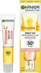 Garnier Vitamin C Daily UV Brightening Fluid Sheer Glow, SPF50+, Prevents + Corr