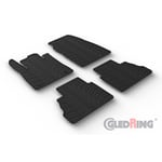 Gummimattor lampliga for Ford Tourneo Courier 2023 Tprofil 4delad monteringsklammor