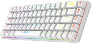 Aqirys Aqirys Mekaniskt Tangentbord 65%/68 Tangenter Dual Mode: Wirelles&Amp Bt+Wired Mira Vit