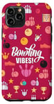 iPhone 11 Pro Bowling Vibes Strike Pins and Ball Pattern Girls or Women Case