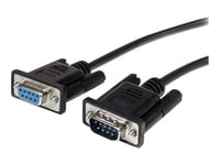 Startech.Com 3 M Svart Standard Seriell Db9 Rs232-Kabel - M/F - Seriell Förlängningskabel - Db-9 (Hane) Till Db-9 (Hona) - 3 M - Svart - För P/N: 1P3fpc-Usb-Serial, Ic232ttl, Icusb2324i, Icusb232d, Icusb232is, Icusb232v2