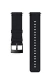 Suunto, Bracelet de remplacement Original pour Toutes les Montres Suunto Spartan Sport WRH et Suunto 9, Cuir, Longueur : 22,7 cm, Largeur : 24 mm, Noir/Noir, Broches de fixation incluses, SS050231000