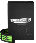 CableMod PRO ModMesh C-Series Kit AXi/HXi/RM - Svart/Ljusgrön