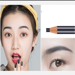(Gray)Eyebrow Pencil Multi Color Waterproof Sweatproof Non Fading Natural SLS