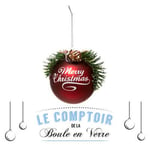 FEERIC Lights and Christmas - Boule DE Noel Verre 80MM Branch JN RG