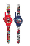 Lexibook - Spider-Man - Walkie-Talkies Watch, 2 pieces, range up to 200m/600 feet, flashlight, compass, rechargeable, Blue/red - DMWTW1SP